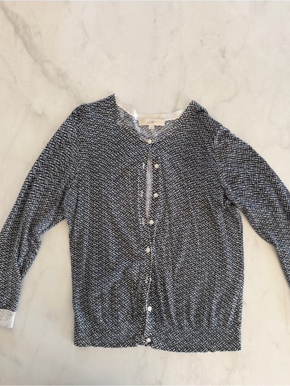 LOFT Knit Button Cardigan